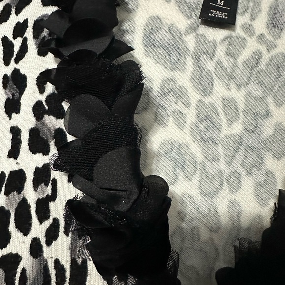 White House Black Market Animal Print Button Front Cardigan Sweater - Picture 9 of 16